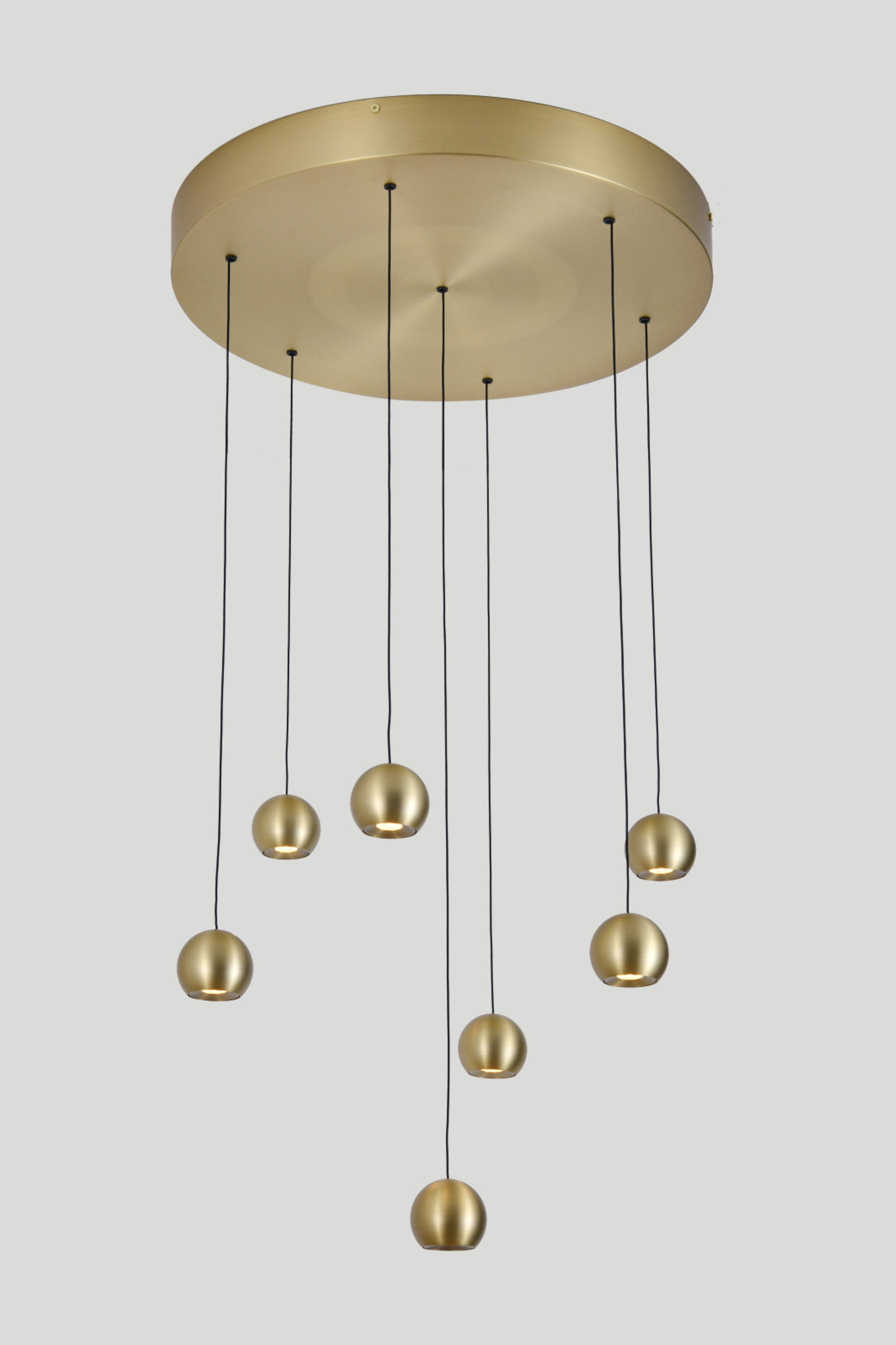 Visilica (luster) Zorra Lighting Aurette (LED 5Wx7, 3000K, IP20), zlatna