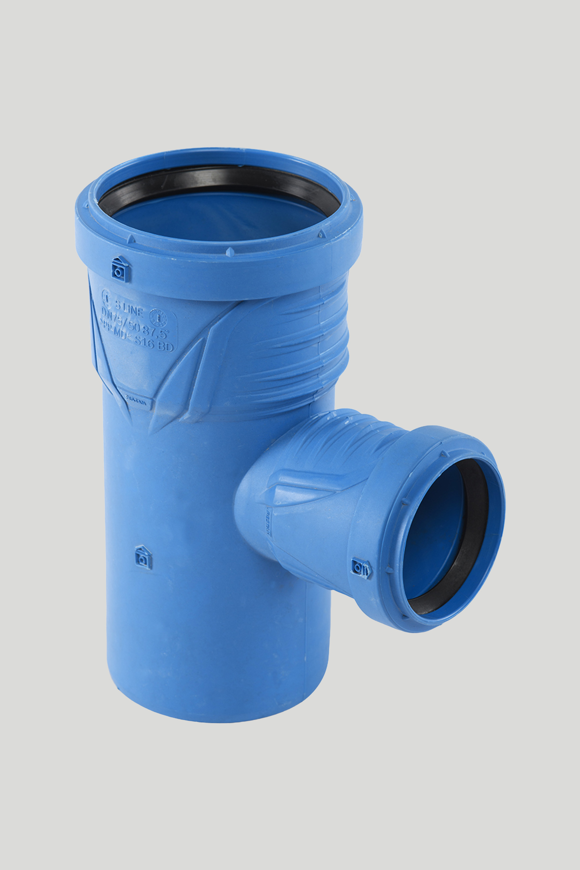 PP račva reducirana niskošumna Peštan S-line, 75/50 mm 87°