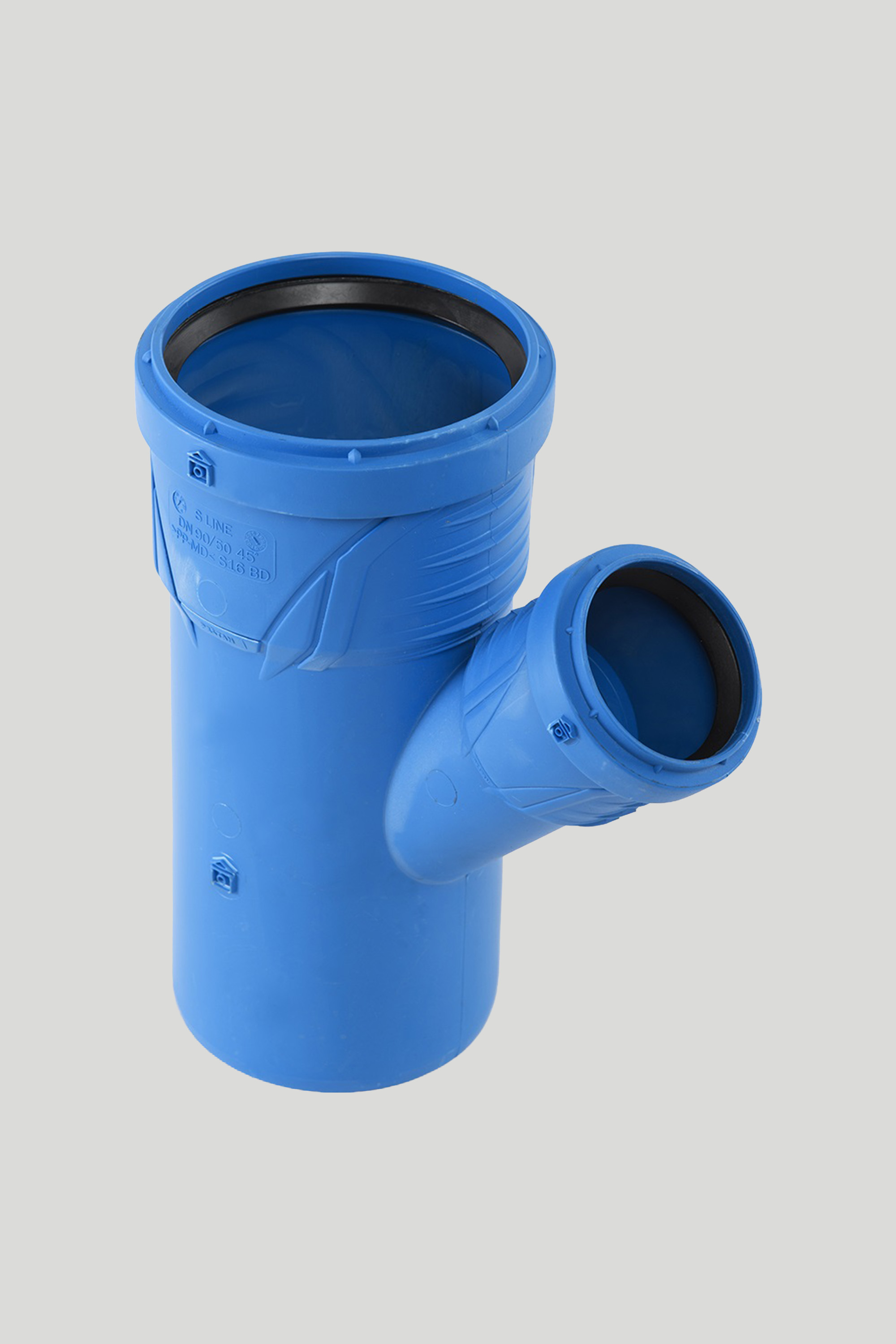 PP račva reducirana niskošumna Peštan S-line, 90/75 mm 45°