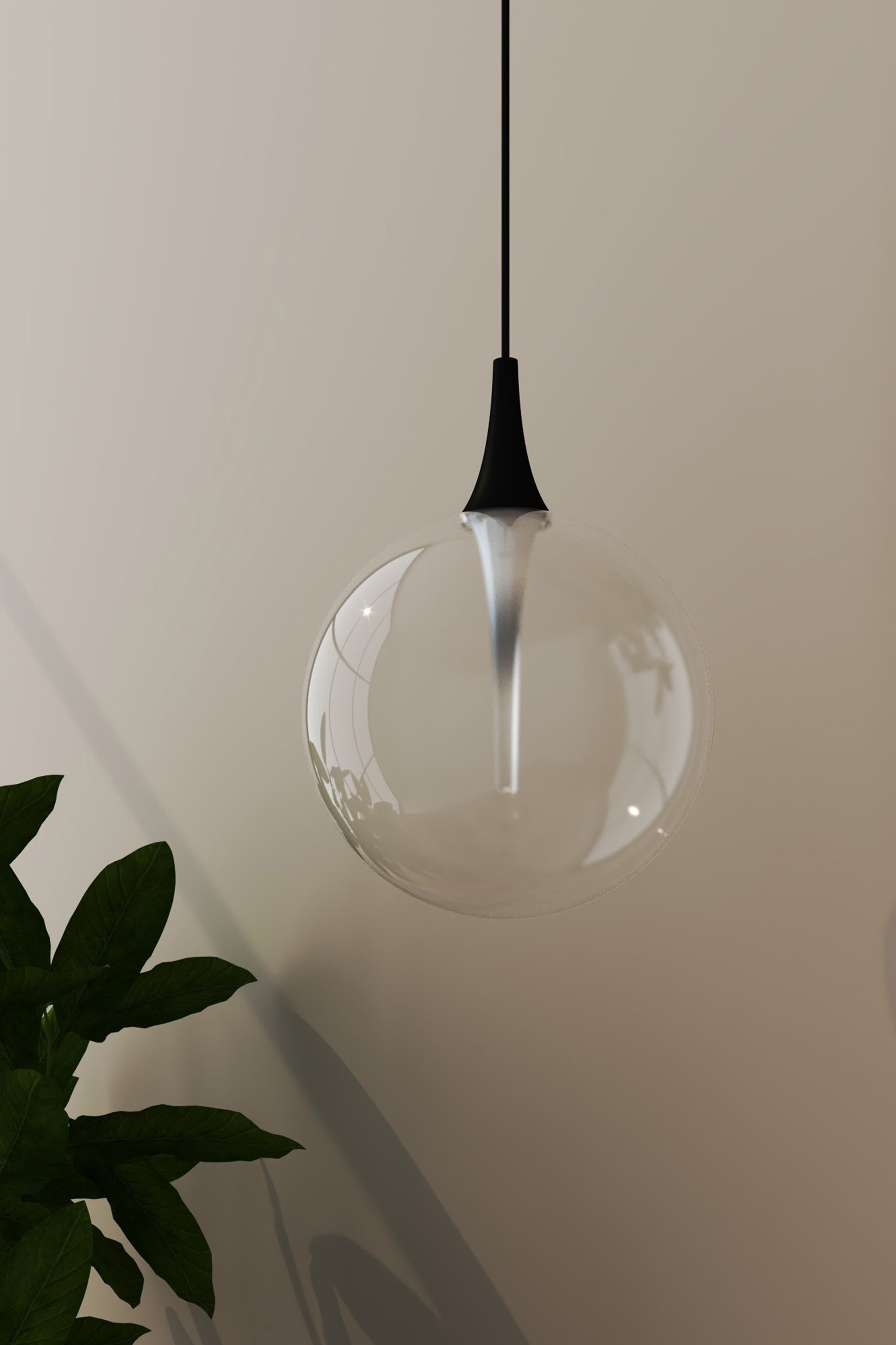 Visilica s jednim izvorom svjetlosti od 4 W Zorra Lighting Claire clear glass (4000 K)